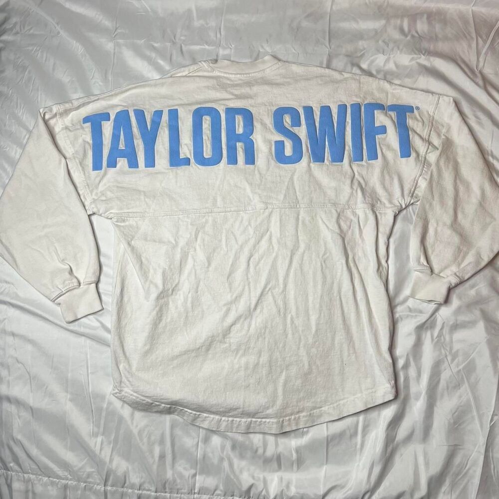 Taylor Swift 1989 White & Blue Spirit Jersey Long Sleeve Top